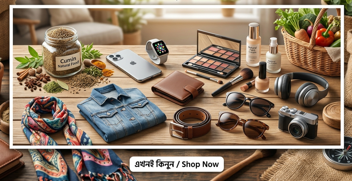 ফ্যাশন থেকে গ্যাজেট,  খাবার থেকে কসমেটিকস — সবই এখন এক ক্লিকে !